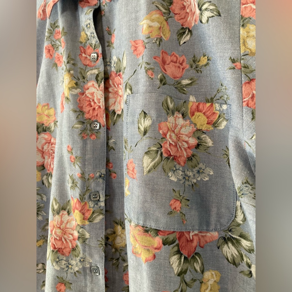 Alfred Dunner Blue Floral Blouse